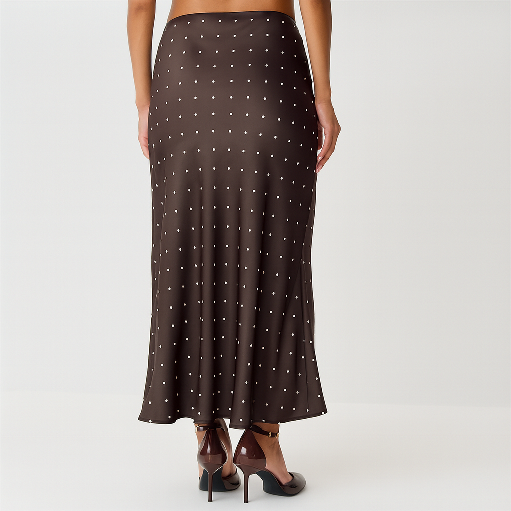 Blifanbo  Polka Dot High Waist Midi Skirt For Women Stain Slim Elegant Bodycon Midi Skirt Autumn fashion Female Skirt Streetwear