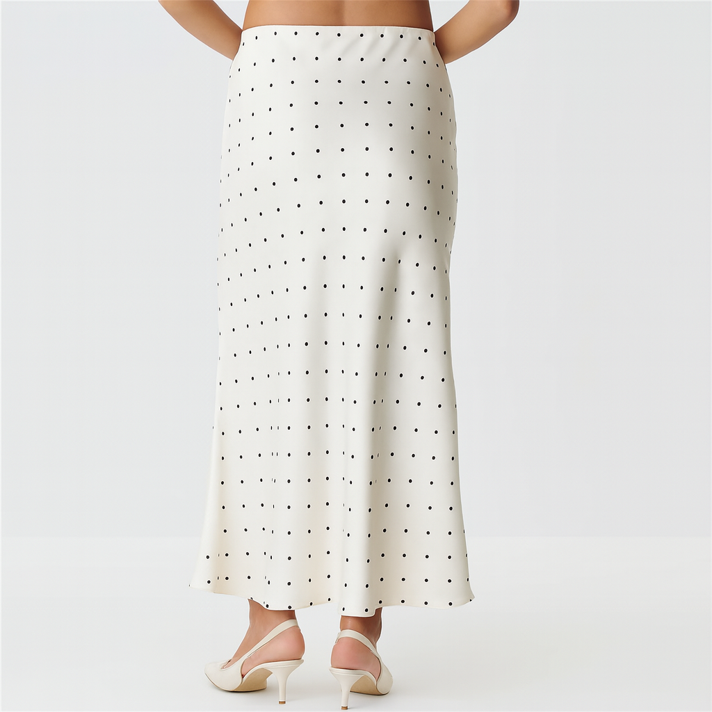 Blifanbo  Polka Dot High Waist Midi Skirt For Women Stain Slim Elegant Bodycon Midi Skirt Autumn fashion Female Skirt Streetwear