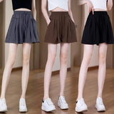 Casual Shorts Women's High Waist Summer Thin Plus Size