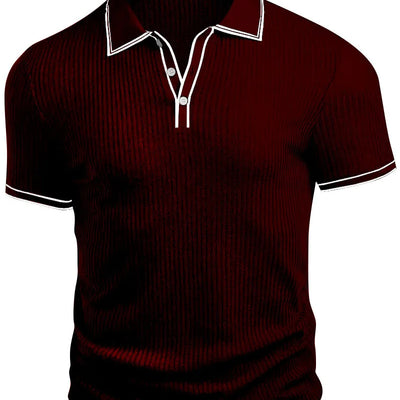 Men's Polo Short-sleeved Shirt Solid Color For Men Business Casual And Trendy Summer New Men's Short-sleeved Polo Shirt