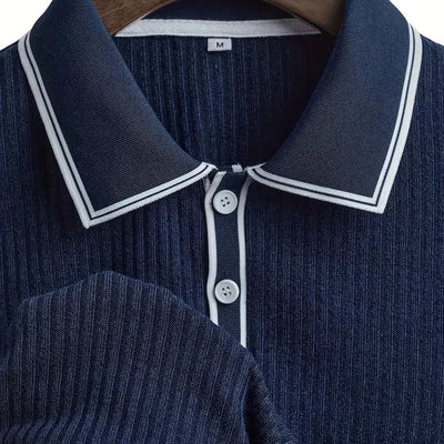 Men's Polo Short-sleeved Shirt Solid Color For Men Business Casual And Trendy Summer New Men's Short-sleeved Polo Shirt