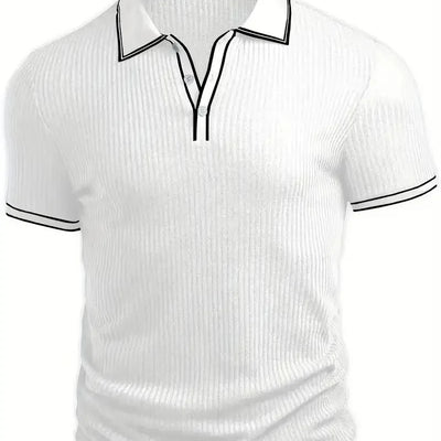 Men's Polo Short-sleeved Shirt Solid Color For Men Business Casual And Trendy Summer New Men's Short-sleeved Polo Shirt