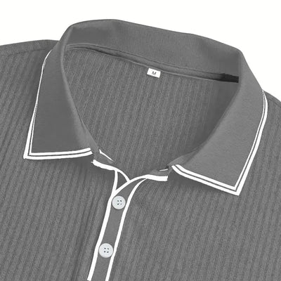 Men's Polo Short-sleeved Shirt Solid Color For Men Business Casual And Trendy Summer New Men's Short-sleeved Polo Shirt