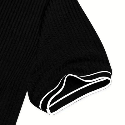 Men's Polo Short-sleeved Shirt Solid Color For Men Business Casual And Trendy Summer New Men's Short-sleeved Polo Shirt