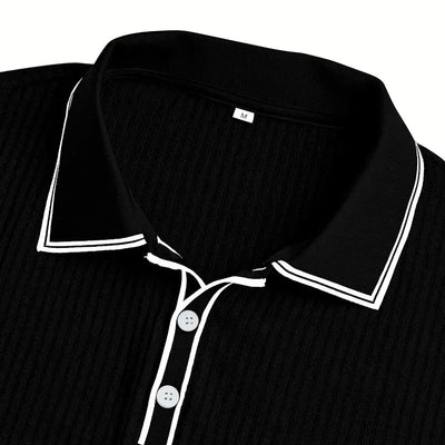 Men's Polo Short-sleeved Shirt Solid Color For Men Business Casual And Trendy Summer New Men's Short-sleeved Polo Shirt
