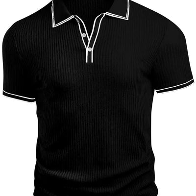 Men's Polo Short-sleeved Shirt Solid Color For Men Business Casual And Trendy Summer New Men's Short-sleeved Polo Shirt