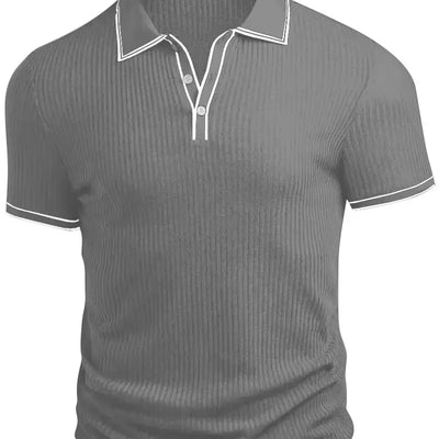 Men's Polo Short-sleeved Shirt Solid Color For Men Business Casual And Trendy Summer New Men's Short-sleeved Polo Shirt