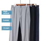 Elastic Waist Straight Dad Sports Pants