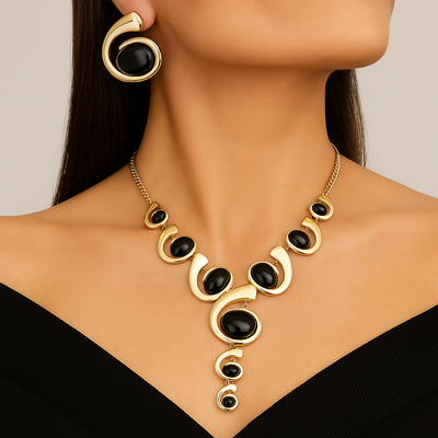 Long Oval Snail Pendant Necklace Women Fashion Jewelry Hot Chains Girls Earring