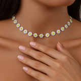 Kpop Daisy Clavicle Chain Necklace Women Summer Choker