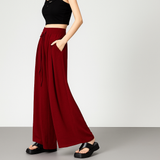 Texture Ice Silk Wide-leg Pants