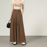 Texture Ice Silk Wide-leg Pants