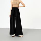 Texture Ice Silk Wide-leg Pants