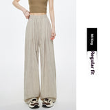 High Waist Drawstring Texture Feeling Lazy American Casual Mopping Pants