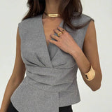 Women's Elegance Sleeveless Waist-tight Pullover Top