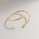 Lacteo Geometric Twisted Cuff Bracelet Women Water Drop Bangles