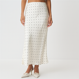 Blifanbo  Polka Dot High Waist Midi Skirt For Women Stain Slim Elegant Bodycon Midi Skirt Autumn fashion Female Skirt Streetwear