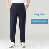 Elastic Waist Straight Dad Sports Pants