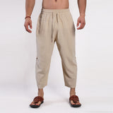 Cotton And Linen Casual Eighth Pants