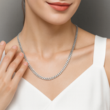 925 Sterling Silver Plated Serpent Snake Bone Chain Necklace