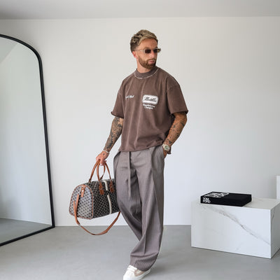 Men's Casual Striped Lace-Up Pants