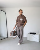 Men's Casual Striped Lace-Up Pants