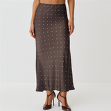 Blifanbo  Polka Dot High Waist Midi Skirt For Women Stain Slim Elegant Bodycon Midi Skirt Autumn fashion Female Skirt Streetwear