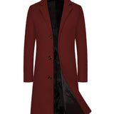 Men's Casual Extended Above The Knee Woolen Trench Coat