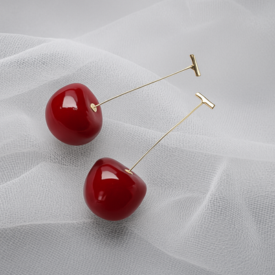 Cute Cherry Fruit Earrings