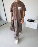Men's Casual Striped Lace-Up Pants