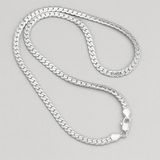 925 Sterling Silver Plated Serpent Snake Bone Chain Necklace