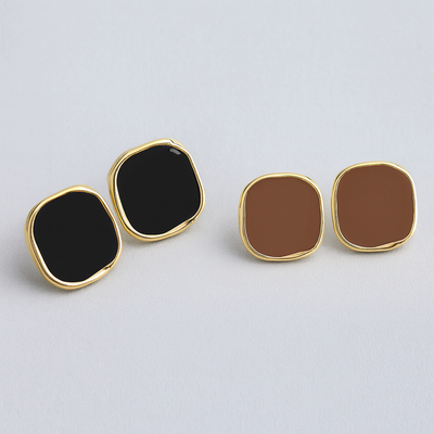 Retro Square Stud Earring Fashion Women Korean Jewelry