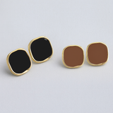 Retro Square Stud Earring Fashion Women Korean Jewelry