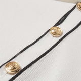 Simple Cardigan Contrast Color Lapels Old Money Style All-match