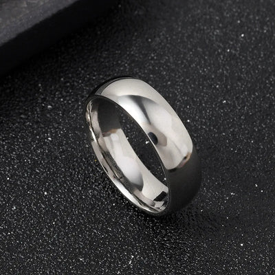 Charm Stainless Steel Black Ring Wedding Band Men Women Matte Jewelry