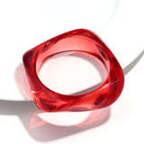 Boho Brown Irregular Acrylic Resin Chunky Bangles for Women