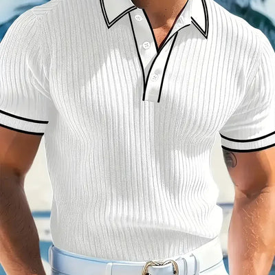 Men's Polo Short-sleeved Shirt Solid Color For Men Business Casual And Trendy Summer New Men's Short-sleeved Polo Shirt