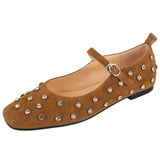 Fashion Crystal Ballet Flats Designer Luxury Mary Jane Shoes Women Black Versatile Single Shoes Comfort Soft Sole Women Loafers