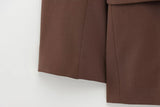 Spring Summer Office Lady Elegant Solid Women Suit Fashion Casual Sashes Straight Shrug Blazer Chic Zipper Long Pant