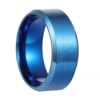 Charm Stainless Steel Black Ring Wedding Band Men Women Matte Jewelry