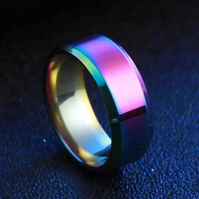 Charm Stainless Steel Black Ring Wedding Band Men Women Matte Jewelry