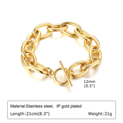 Gold Plated Chunky Chain Bracelet
