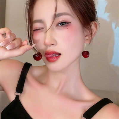 Cute Cherry Fruit Earrings