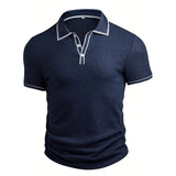 Men's Polo Short-sleeved Shirt Solid Color For Men Business Casual And Trendy Summer New Men's Short-sleeved Polo Shirt