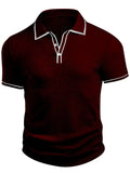 Men's Polo Short-sleeved Shirt Solid Color For Men Business Casual And Trendy Summer New Men's Short-sleeved Polo Shirt
