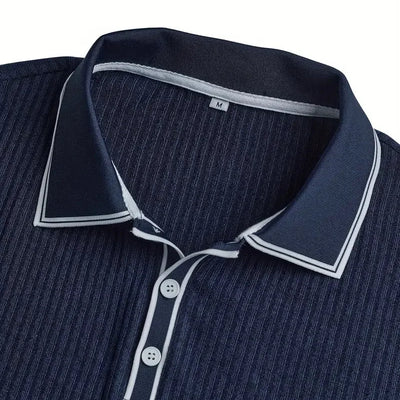 Men's Polo Short-sleeved Shirt Solid Color For Men Business Casual And Trendy Summer New Men's Short-sleeved Polo Shirt