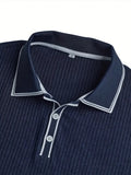 Men's Polo Short-sleeved Shirt Solid Color For Men Business Casual And Trendy Summer New Men's Short-sleeved Polo Shirt