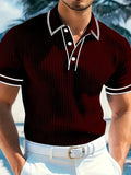 Men's Polo Short-sleeved Shirt Solid Color For Men Business Casual And Trendy Summer New Men's Short-sleeved Polo Shirt