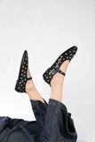 Fashion Crystal Ballet Flats Designer Luxury Mary Jane Shoes Women Black Versatile Single Shoes Comfort Soft Sole Women Loafers