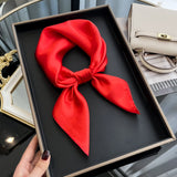 Latest Women's Solid Silk Shawl Hijabs Pashmina Foulard Bandana Bandannas Popular Sunscreen Headcloth 60cm Square Scarf